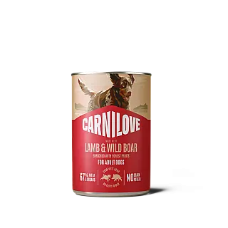 Корм вологий Carnilove Lamb & Wild Boar для собак паштет ягняти й дикий кабан 400 г