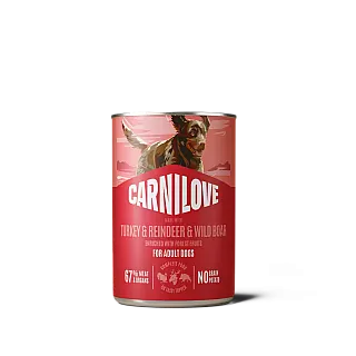 Корм вологий Carnilove Turkey & Reindeer & Wild boar для собак паштет Індичка, оленина й дикий кабан 400 г