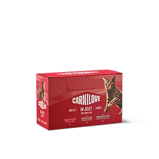 Корм вологий Carnilove Jelly Multipack для котів в желе в асортименті 12×85 г