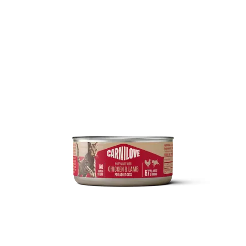 Корм вологий Carnilove Chicken & Lamb для котів паштет курка і ягня 100 г 1