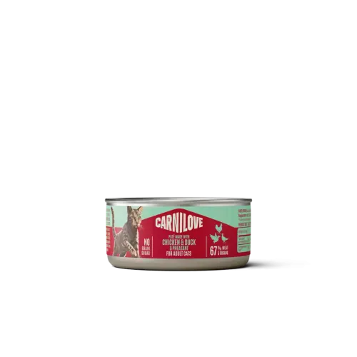 Корм вологий Carnilove Chicken, Duck & Pheasant для котів паштет курка, качка і фазан 100 г 1