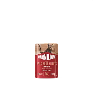 Корм вологий Carnilove Gravy Wild Boar with Chamomile для котів дикий кабан і ромашка в соусі 85 г