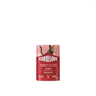 Корм вологий Carnilove Jelly Turkey with Valerian для котів індичка і валеріана в желе 85 г