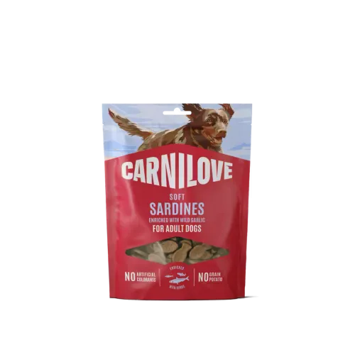 Ласощі Carnilove Soft Snack Sardines with Wild garlic для собак м'які сардини і дикий часник 200 г 1