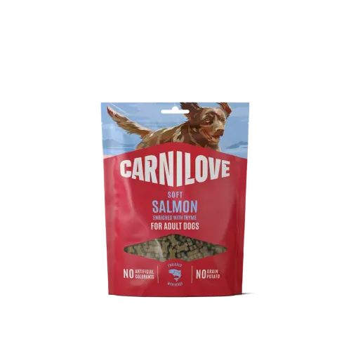Ласощі Carnilove Soft Snack Salmon with Thyme для собак м'які лосось і чебрець 200 г 1