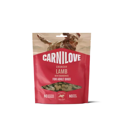 Ласощі Carnilove Crunchy Snack Lamb with Cranberries для собак хрусткі ягня і журавлина 200 г 1