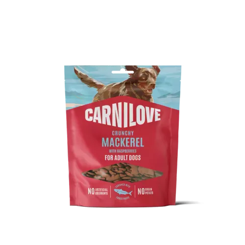 Ласощі Carnilove Crunchy Snack Mackerel with Raspberries для собак хрусткі скумбрія і малина 200 г 1