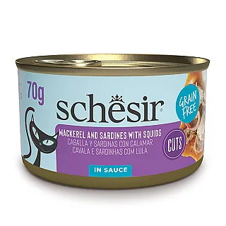 Schesir Grill Mackerel and Sardines with Squids ШЕЗІР МАКРЕЛЬ З САРДИНОЮ в соусі 70г