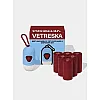 Набір біорозкладних пакетів 7 рулонів Vetreska Mist&Merlot з ароматом троянди та бурштини + диспенсер 1