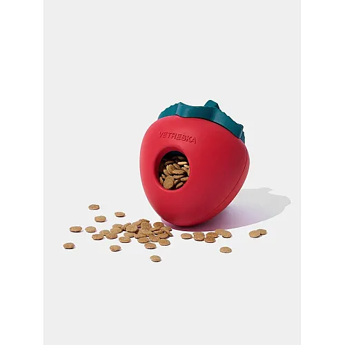 Іграшка багатофункціональна для собак Vetreska Strawberry для роздачі сухих і вологих ласощів з антистрес-ефектом 4