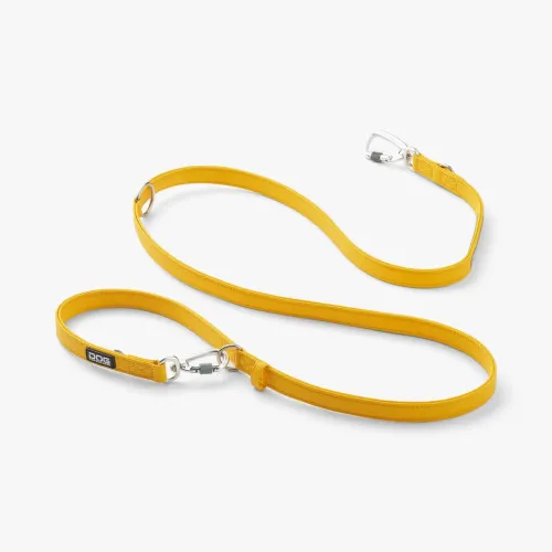Багатофункціональний повідець Dog Copenhagen Urban Classic Hands-Free лимонний з веганської силіконової шкіри (S) 2 м 1