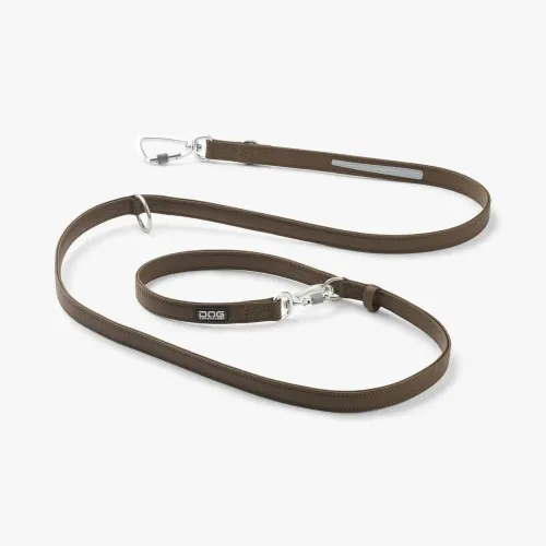 Багатофункціональний повідець Dog Copenhagen Urban Classic Hands-Free мокко з веганської силіконової шкіри (S) 2 м 1
