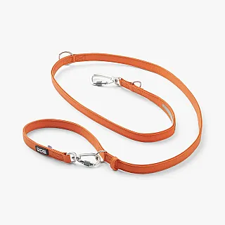 Багатофункціональний повідець Dog Copenhagen Urban Classic Hands-Free помаранчевий з веганської силіконової шкіри (S) 2 м