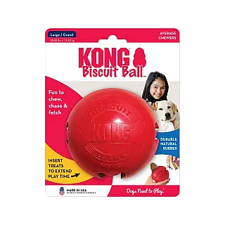 KONG Biscuit Ball L Іграшка для собак, М'яч з отвором для ласощів